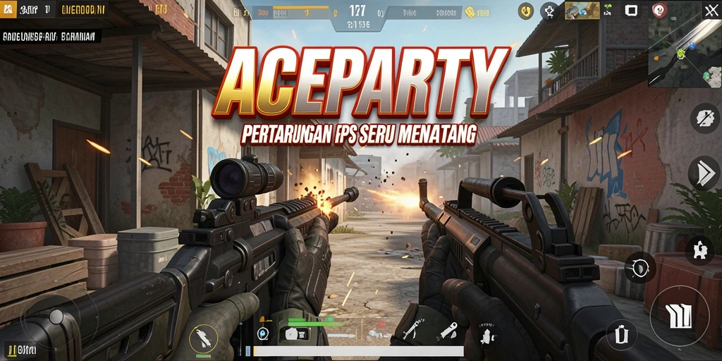 Gameplay mendebarkan dalam aksi tembak-menembak ACEPARTY.