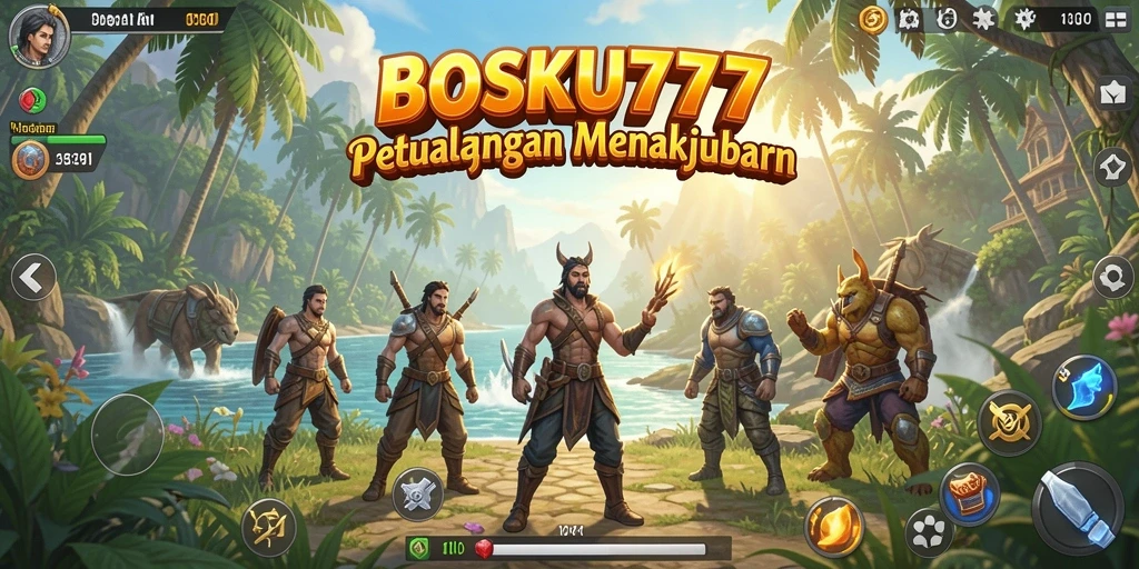 Tampilan gameplay mendalam di dunia terbuka BOSKU777.