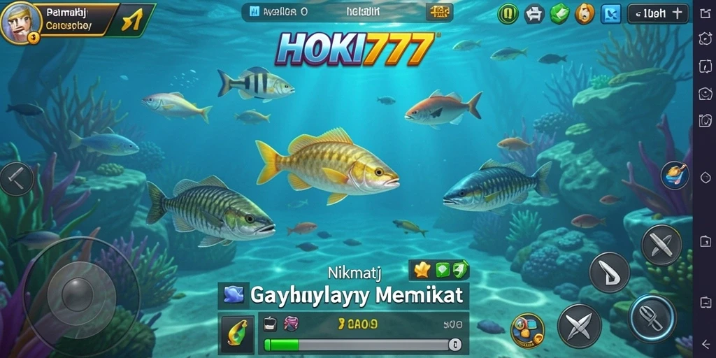 Gameplay HOKI777 yang seru dengan berbagai ikan untuk ditangkap.