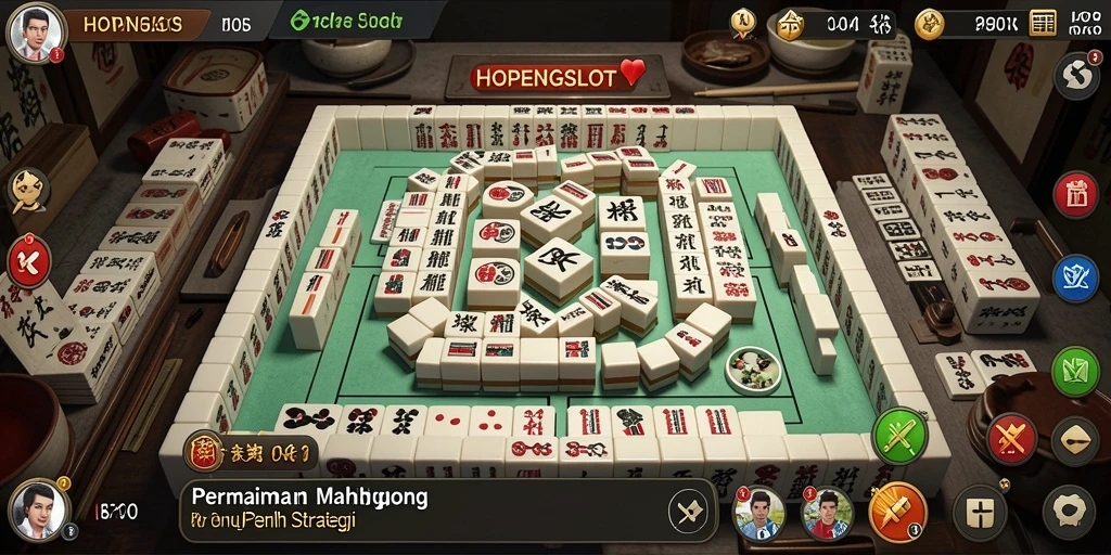 Tampilan gameplay Mahjong yang menarik di HOPENGSLOT.