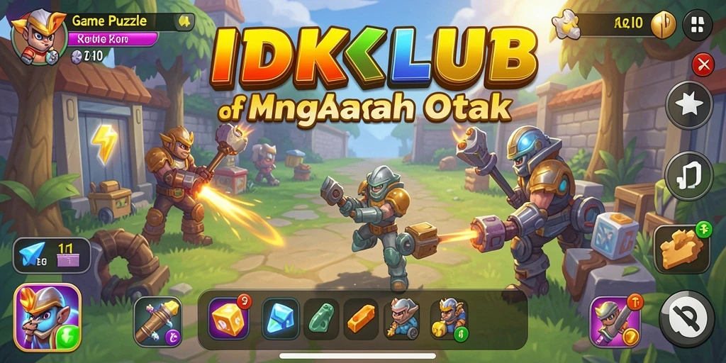 Screenshot yang menampilkan gameplay menantang dari game Puzzle IDKLUB.