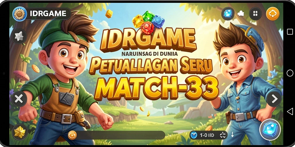 Tangkapan layar menunjukkan gameplay menarik IDRGAME Match-3.