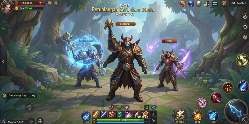 Tangkapan layar gameplay KA789 menunjukkan aksi seru dalam pertempuran MMORPG.