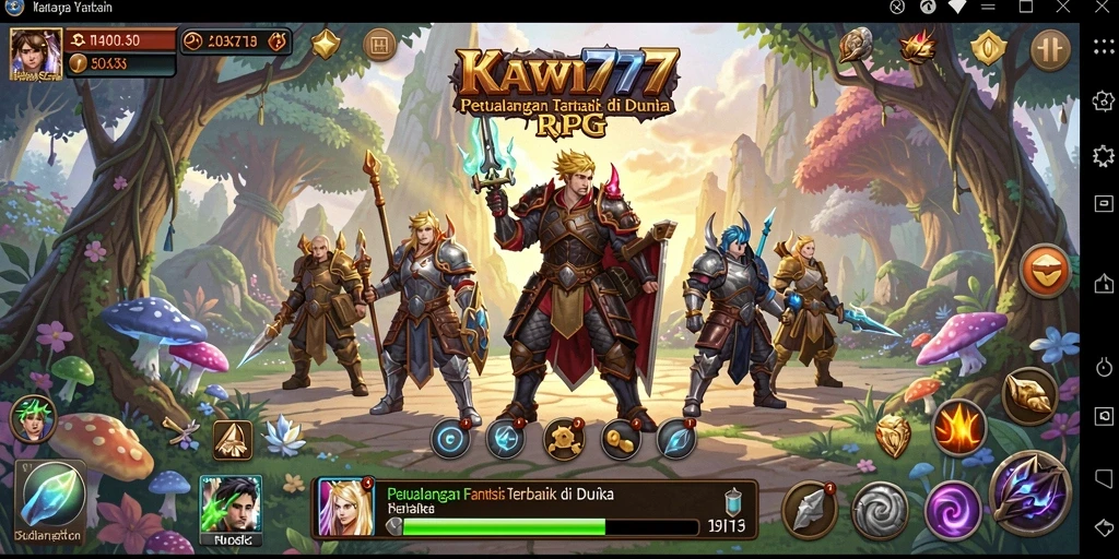 Gameplay KAWI777 yang penuh aksi dan strategi RPG.