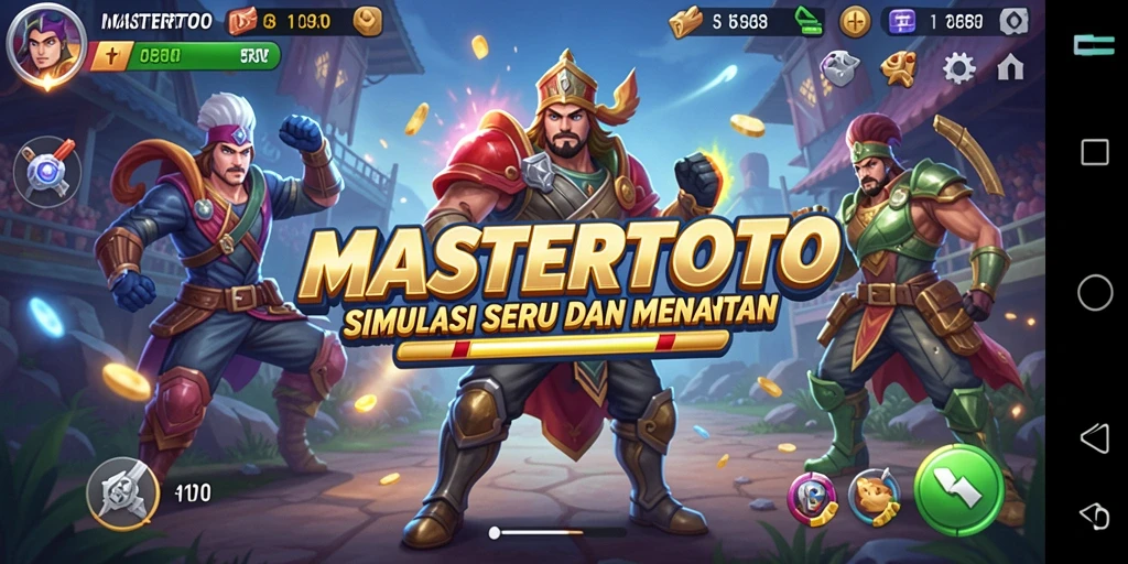 Tampilan gameplay menakjubkan dari MASTERTOTO dengan berbagai fitur simulasi.