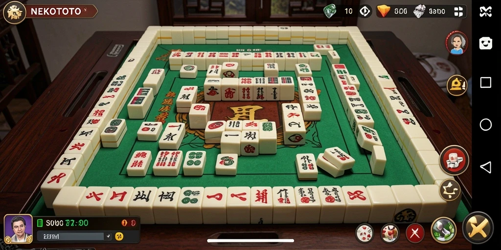 Gameplay seru NEKOTOTO dengan desain Mahjong yang menarik.