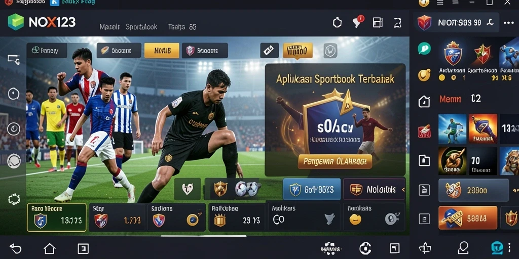 Tampilan gameplay yang seru dan interaktif pada aplikasi NOX123.