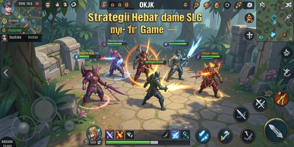 Screenshot gameplay OKJK menunjukkan aksi strategis yang mendebarkan.