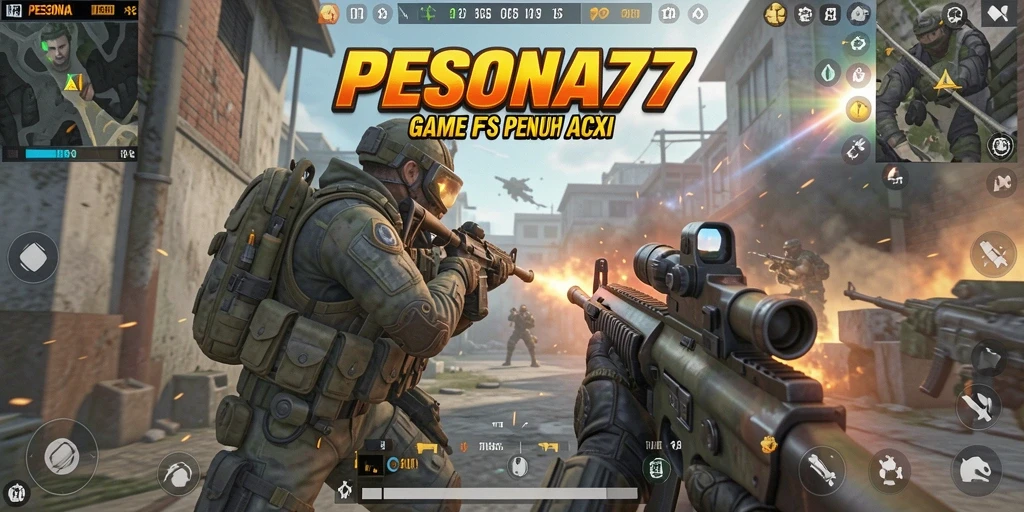 Tampilan gameplay PESONA77 dengan aksi tembak-menembak yang mendebarkan.
