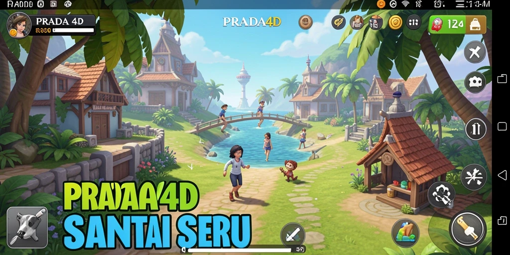 Tampilan seru gameplay PRADA4D yang penuh warna.