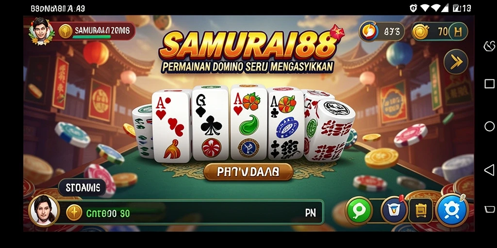 Tampilan menarik dari gameplay Domino di SAMURAI88