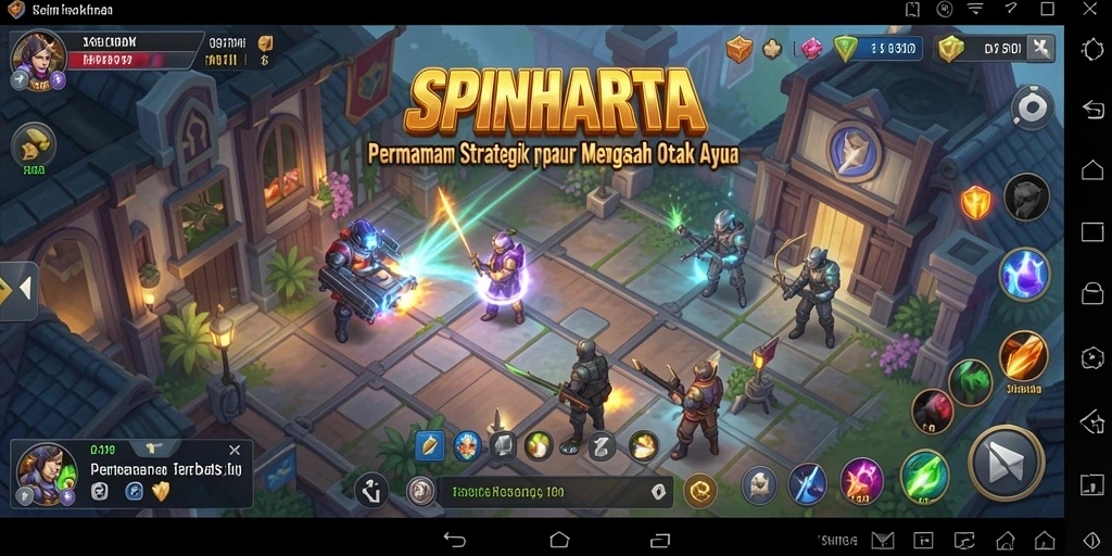 Tampilan gameplay SPINHARTA yang menantang dan menarik.