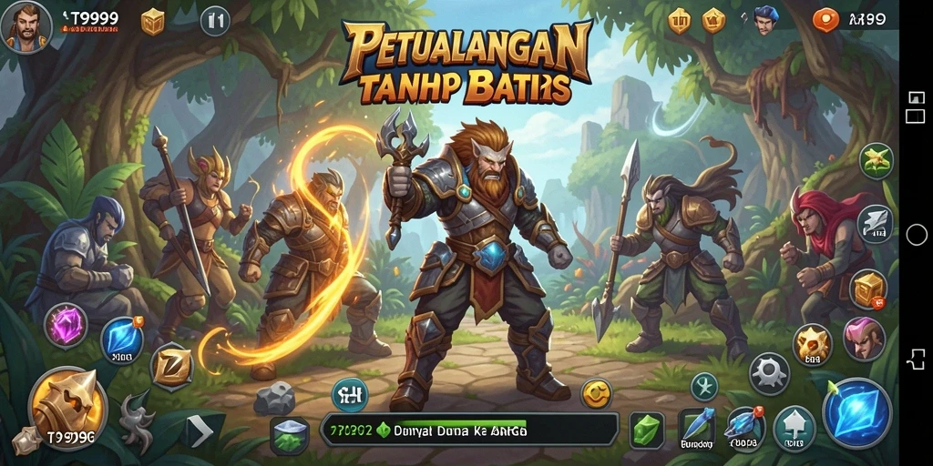 Tangkapan layar gameplay T9999 menampilkan pertempuran seru dan karakter yang dinamis.
