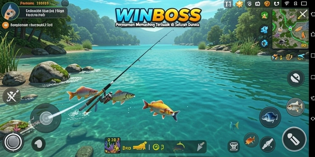 Tangkapan ikan epik di gameplay WINBOSS.