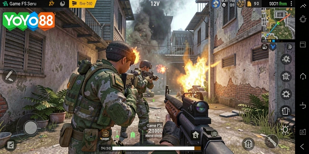 Screenshot dari gameplay YOYO88 yang intens dan mendebarkan.