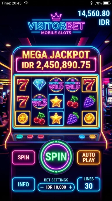 Menu utama aplikasi visitorbet yang mudah dinavigasi.